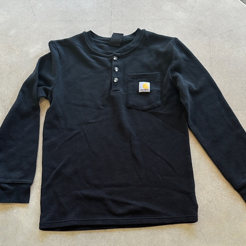 Carhartt Kids Black Long Sleeve Henley